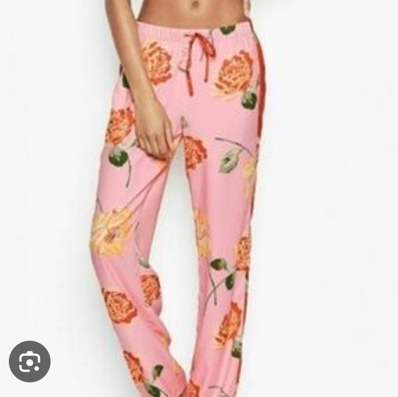 Victoria's Secret Other - VICTORIA SECRET Sateen Silky Floral Pajama Pants - Medium
